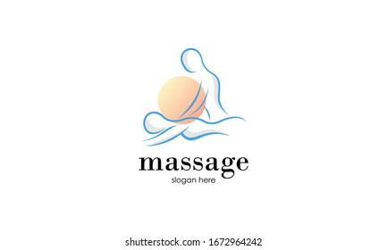 Body massage logo vector illustration
