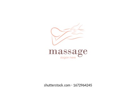Body massage logo vector illustration