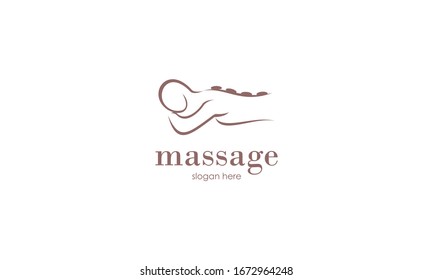 Body massage logo vector illustration