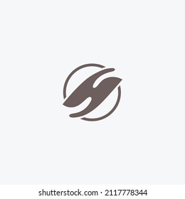 Logotipo de logotipo de masaje corporal ilustración vectorial de las manos logotipo. Logotipo vectorial de cuidados de masaje relajante.
