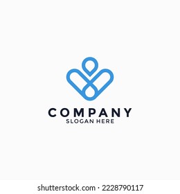 Ilustración vectorial del logotipo de masaje corporal