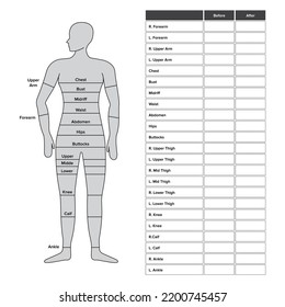 Body measurement guide  size chart