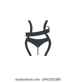 Body measurement icon, vector illustration