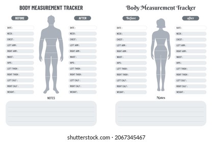 Body Measurement Tracker for Men and Women, Weight Loss Tracker
