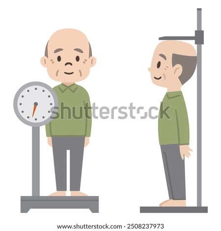 Body measurements simple vector illustration