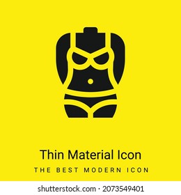 Body minimal bright yellow material icon