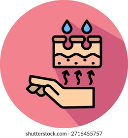 Icono de humedad corporal Ilustración vectorial isométrica