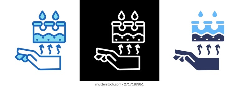 Ilustración vectorial de triplestyle Body Moisture Icon