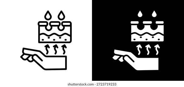 Body Moisture Icon Ilustración vectorial negra blanca