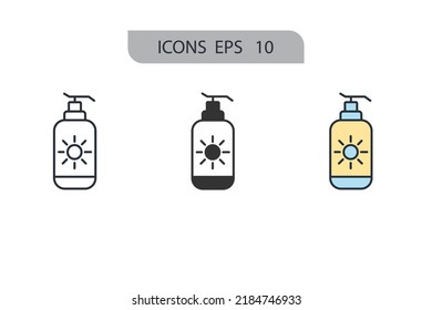 body moisturizer icons  symbol vector elements for infographic web