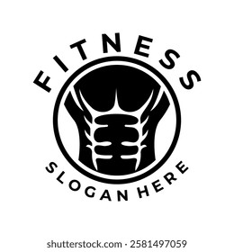 Body Muscle logo vector. Fitness and Gym center logo design template