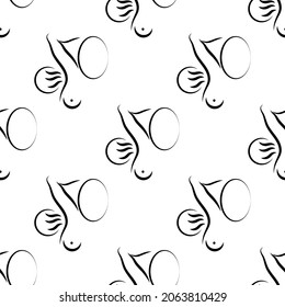 Body Odour Icon Seamless Pattern, Human Bacterial Activity Smell, Sweat Odor Icon Vector Art Illustration