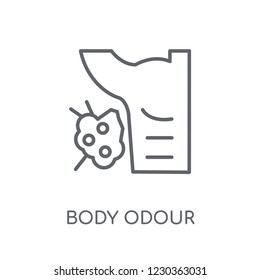 body odour linear icon. Modern outline body odour logo concept on white background from Hygiene collection. Suitable for use on web apps, mobile apps and print media.