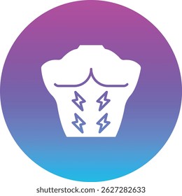 Körperschmerzen, Vektorsymbol. Kann für Druck-, Mobil- und Web-Anwendungen verwendet werden.