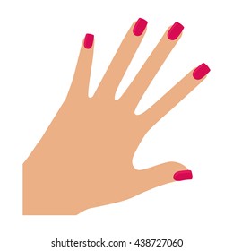 Body part. female design. hand icon. vector graphic