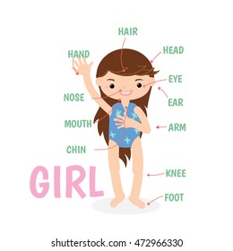 body part learning for kids. 