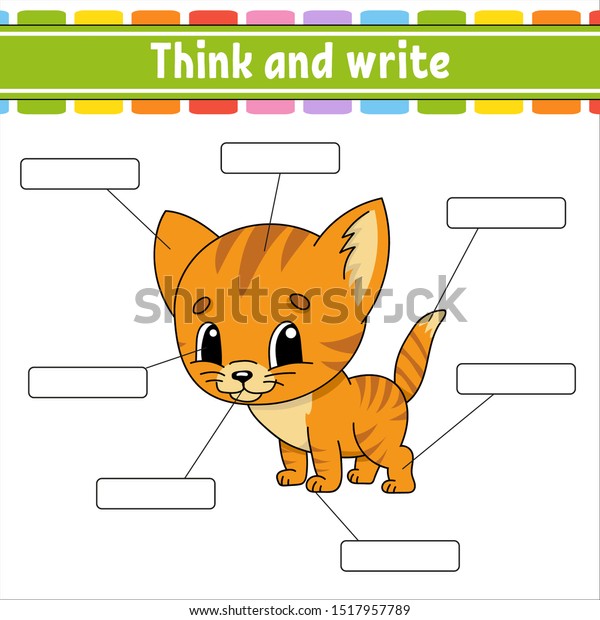Body part. Learning\
words. Education developing worksheet. Activity page for study\
English. Game for children. Funny character. Isolated vector\
illustration. Cartoon\
style.