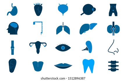 Body parts icon set vector illustration can be used website .