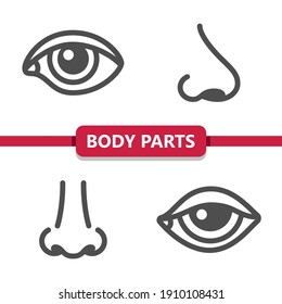 Body Parts Icons. Professional, pixel perfect icons. EPS 10 format.