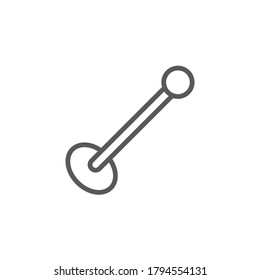 Body piercing vector icon symbol isolated on white background