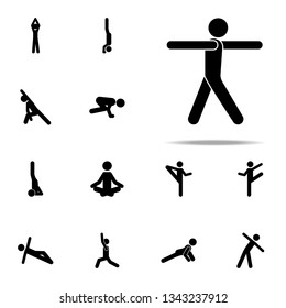 body, pose icon. yoga icons universal set for web and mobile