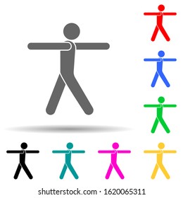 Body, pose multi color style icon. Simple glyph, flat vector of yoga icons