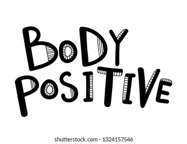 Body Positive Calligraphic Design Hand Drawn Stock Vector (Royalty Free ...