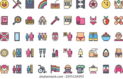 Body positive icons High-Quality Vector Icons Collection with Editable Stroke. Ideal for Professional and Creative Projects.