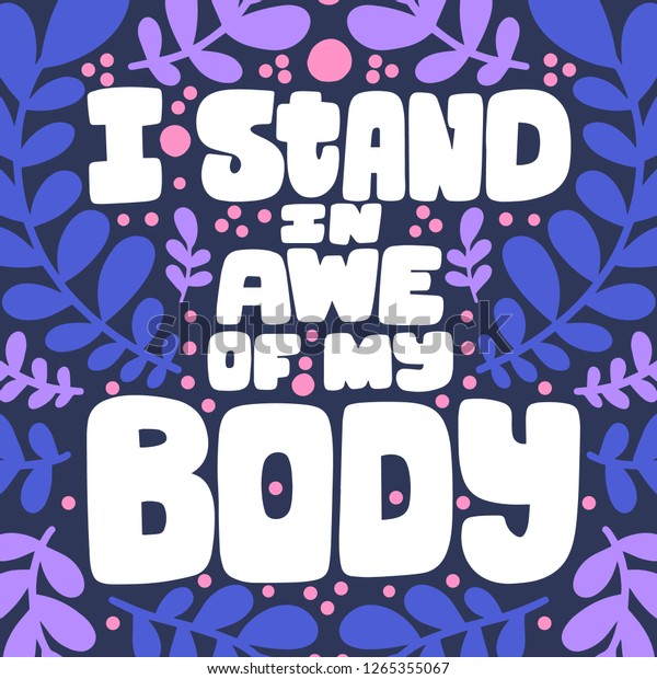 Body Positive Lettering Hand Drawn Vector Stock Vector (Royalty Free ...