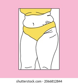 Body positive poster with woman