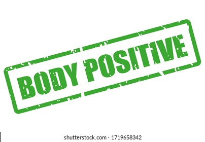 Body positive vector stamp on white background