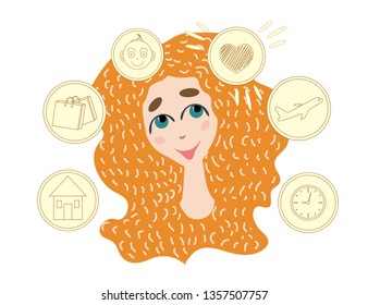 Body Positive Woman Keep All Your Deal In Your Head, Women Deal Icon, Ui, Ux, Feminism, Orange, Talanted, Bright, Fly Mama