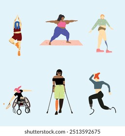 Body Positive Women Collection: Vitiligo, Plus-Size, Wheelchair, and Prosthesis