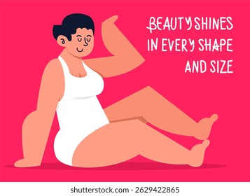 Body Positivity Beauty Shines Illustration