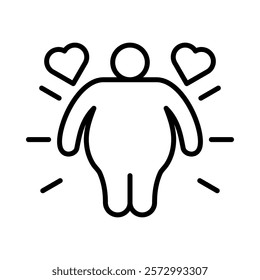 Body Positivity Icon Element For Design