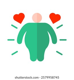 Body Positivity Icon Element For Design