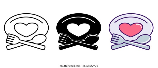 Body Positivity icon represented by fat woman, love Line, Filled, Color style.