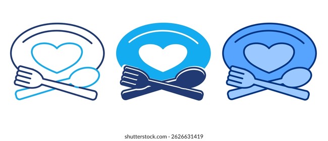 Body Positivity icon represented by fat woman, love Blue, Dualline, Dualtone style.