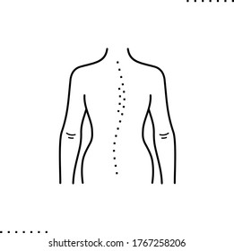 body posture defect vector icon in outlines 