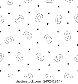 Body pregnancy pillow. Seamless pattern. Coloring Page. Comfortable orthopedic device for sleeping and relaxing. Hand drawn style. Vector drawing. Design ornaments.