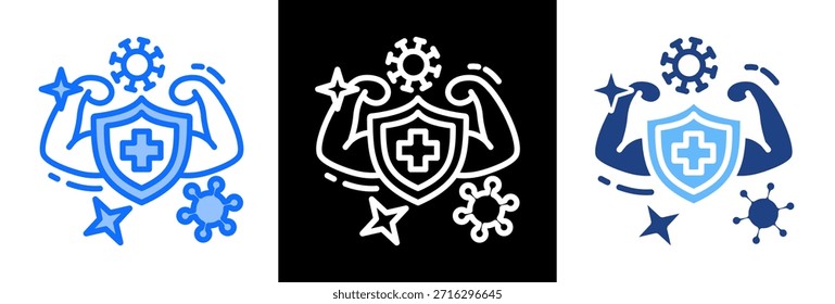 Icono de protección corporal Ilustración vectorial triplestyle