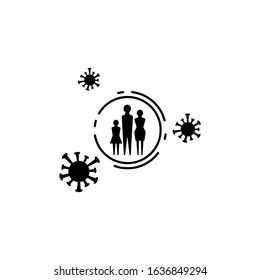 Body protection from virus icon vector
