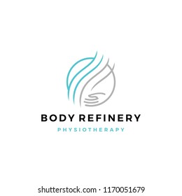 Body Refinery Hand Care Circle Logo Vector Icon