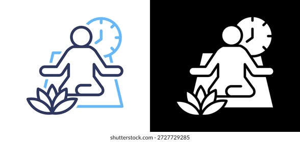Body Relax Icon lineglyph Vector Illustration