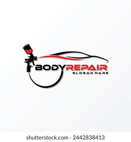 Plantilla del logotipo de la reparación del cuerpo, logotipo perfecto para el negocio relacionado con la industria automotriz
