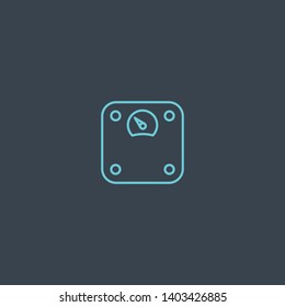 body scale concept blue line icon. Simple thin element on dark background. body scale concept outline symbol design. Can be used for web and mobile UI/UX