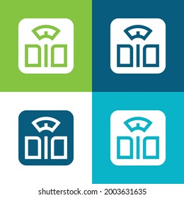 Body Scale Flat four color minimal icon set