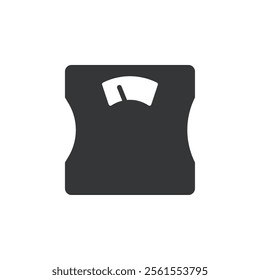 Body scale flat glyph icon. Perfect pixel on transparent background