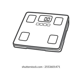 Body scale. Home appliances. Vector illustration.