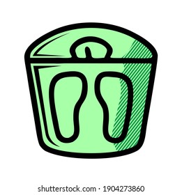 Körperskala Symbol einzeln auf weißem Hintergrund aus der Ernährungssammlung. Symbol im Körpermaßstab, trendig und Symbol im modernen Körpermaßstab für Logo